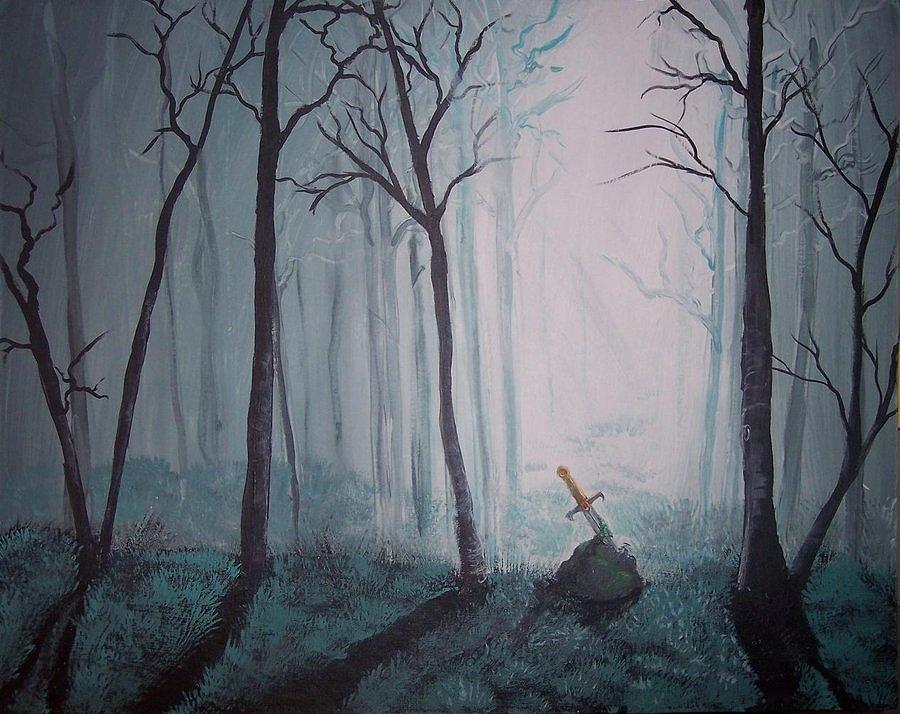 Landscape Painting - Excalibur by Melody Leach