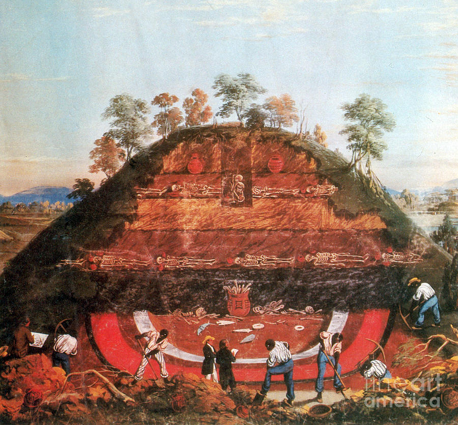 Excavation Of Indian Mound, 1850 Photograph by Science Source