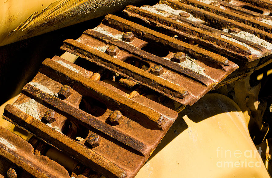 Excavator / Bulldozer drive belt Photograph by Les Palenik