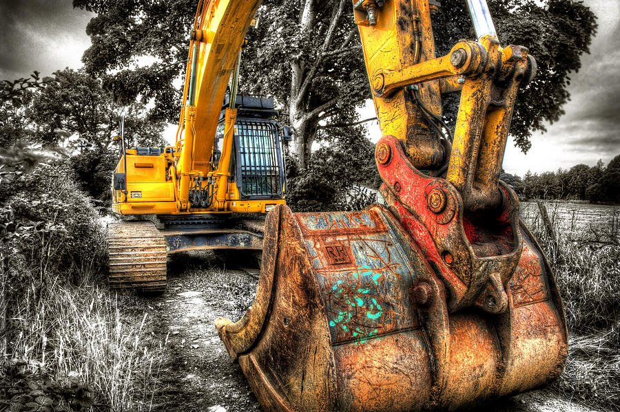 Excavator Photograph by Mal Bray