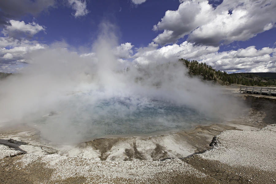 Yellowstone National Park Photograph - Excelsior Geyser Crater in Yellowstone National Park by Fran Riley