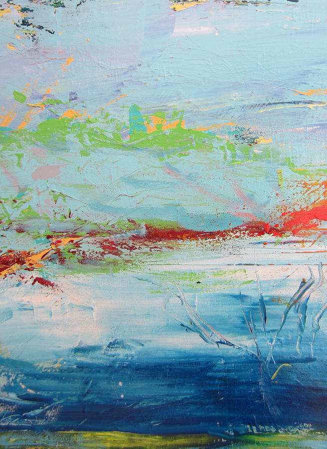 Excerpt from Entre ciel et mer Painting by Francine Ethier