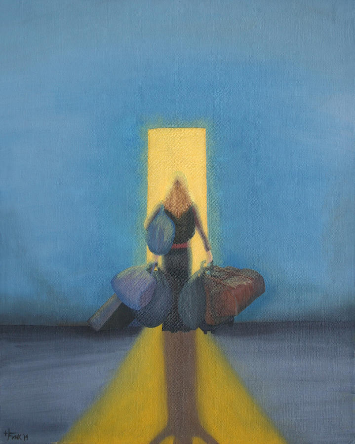 Freedom Painting - Excess Baggage by Laura Funk