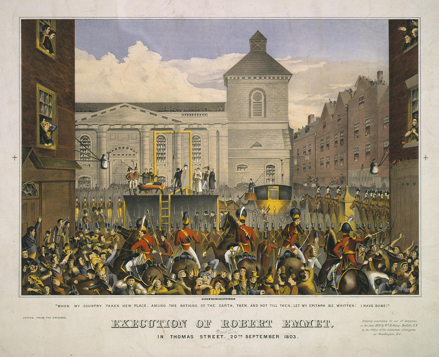Execution Of Robert Emmet In Thomas Street Drawing by Litz Collection