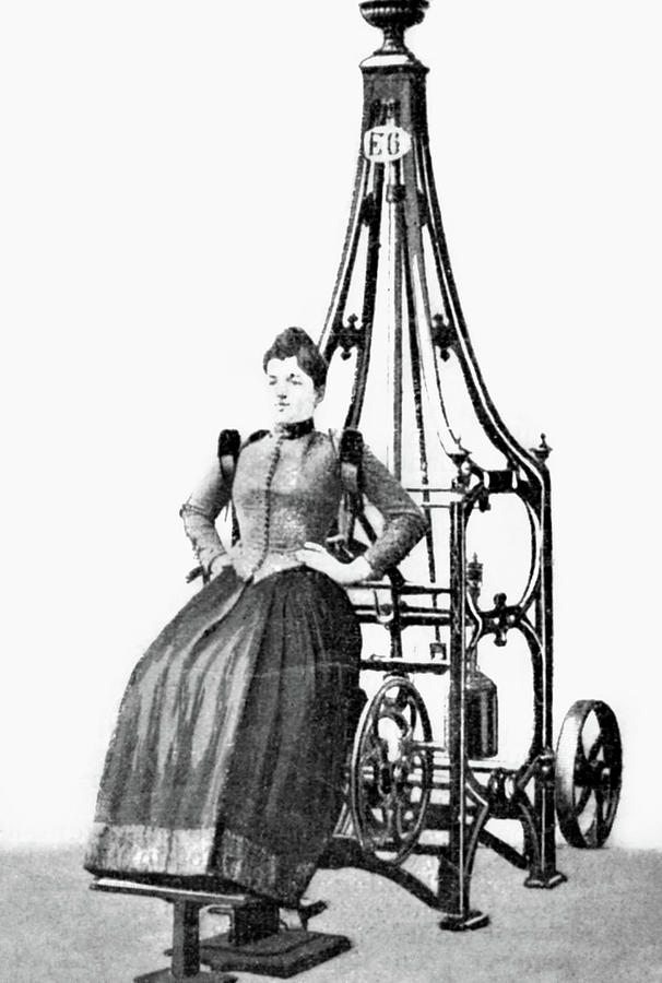 Exercise Machine, 1896 Drawing by Granger