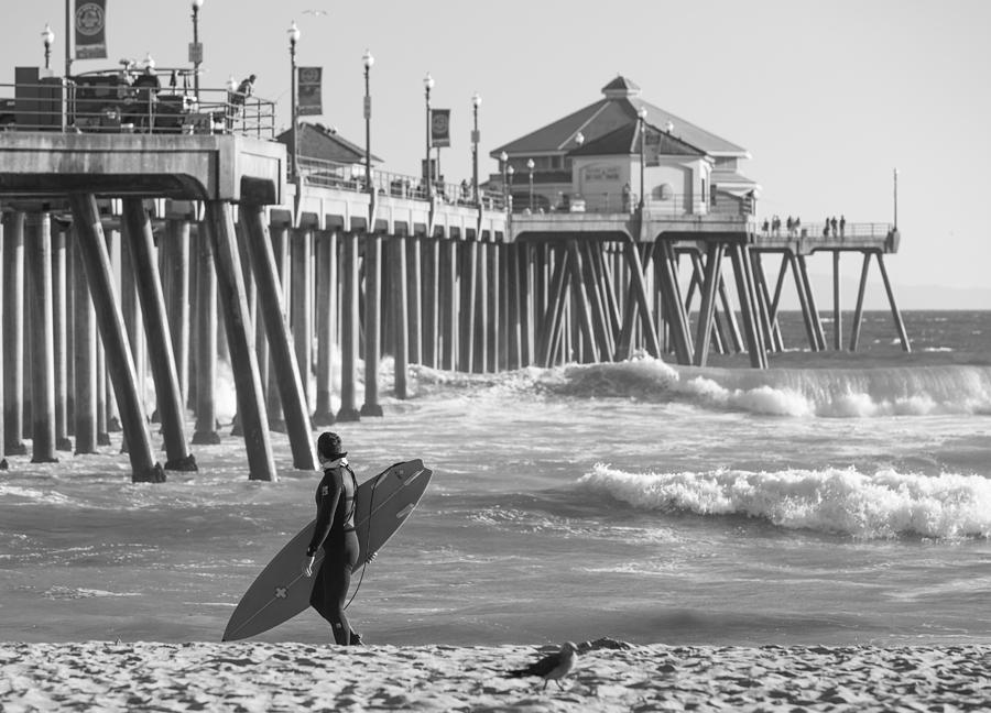 Huntington Beach Photograph - Existential Surfing at Huntington Beach by Scott Campbell