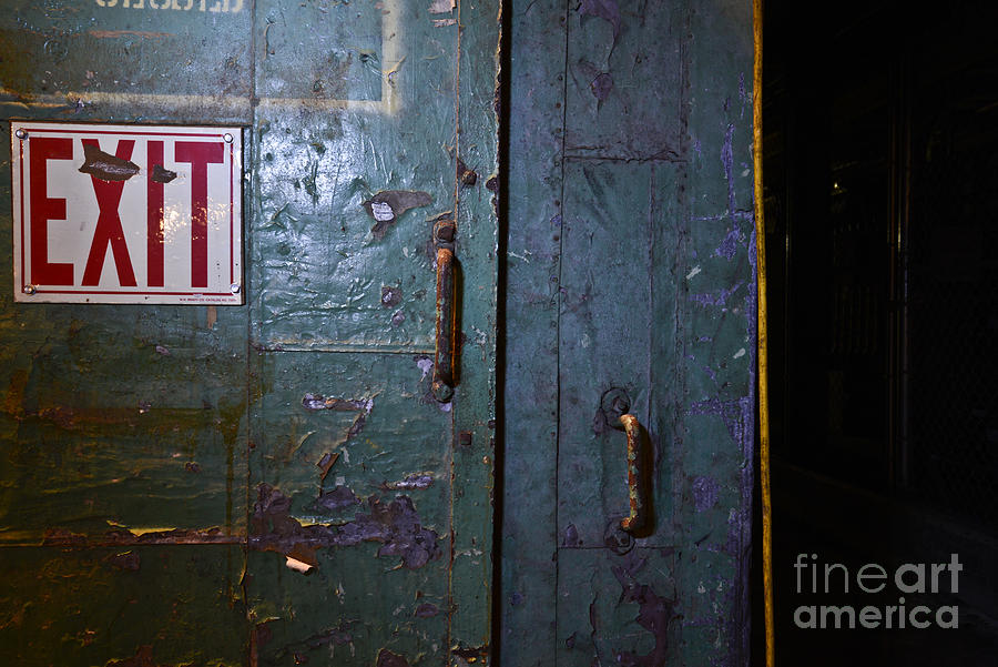 Exit Here Mill Door Photograph by Alana Ranney