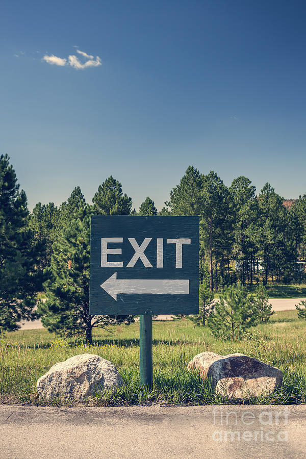 Exit Sign Photograph by Bryan Mullennix