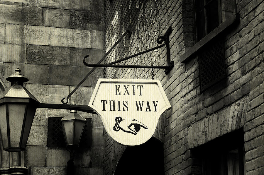 Harry Potter Photograph - Exit This Way by Laurie Perry