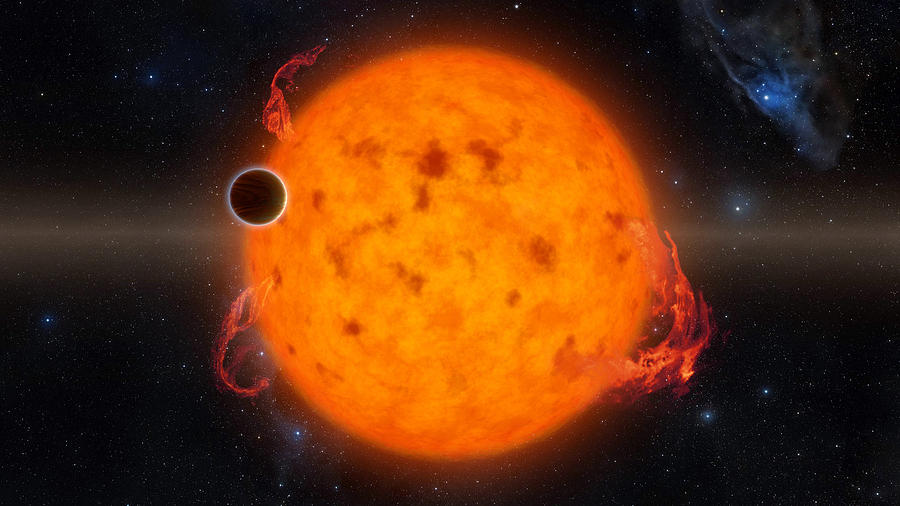 Exoplanet Orbiting A Star Photograph by Science Source