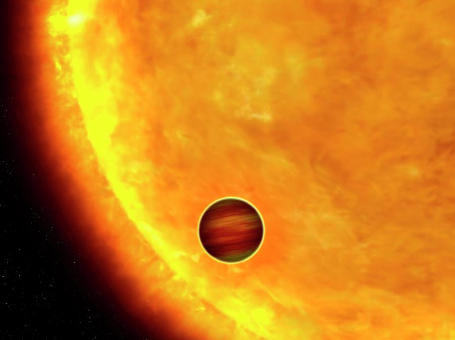 Exoplanet Transiting Star Photograph by Nasa/esa/g. Bacon (stsci)/science Photo Library