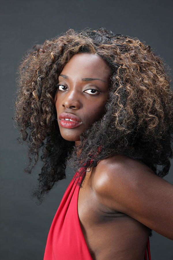 Exotic Black Woman In A Red Drss Photograph By John Orsbun