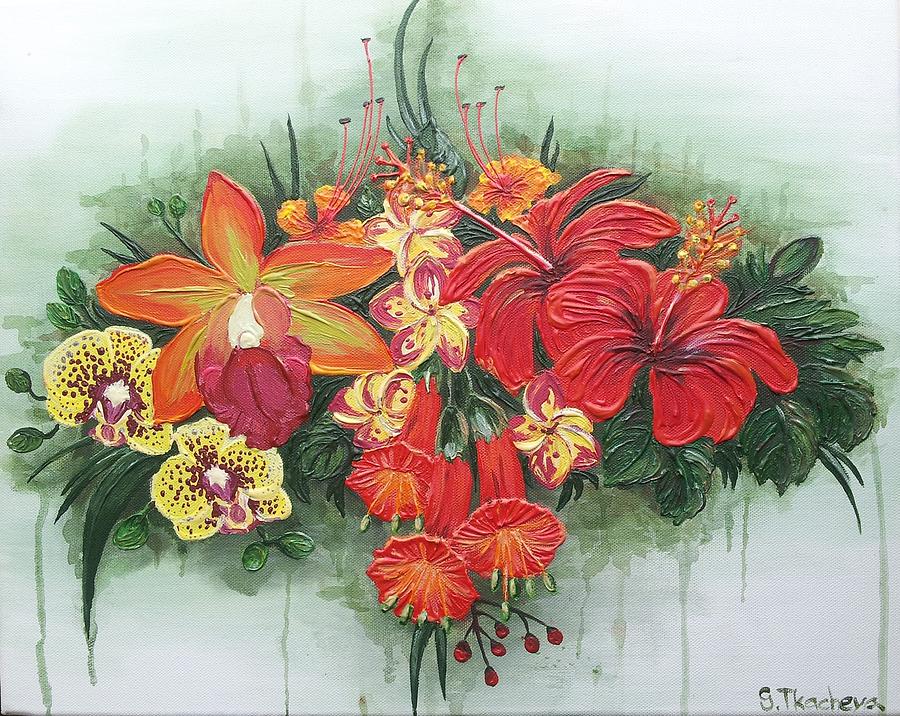 Flower Painting - Exotic by Galina Tkacheva