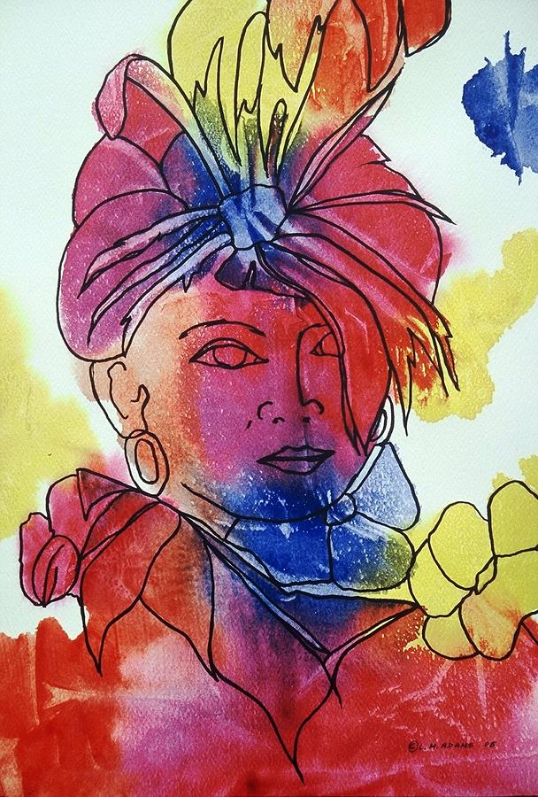 Exotic Woman Painting by Louise Adams