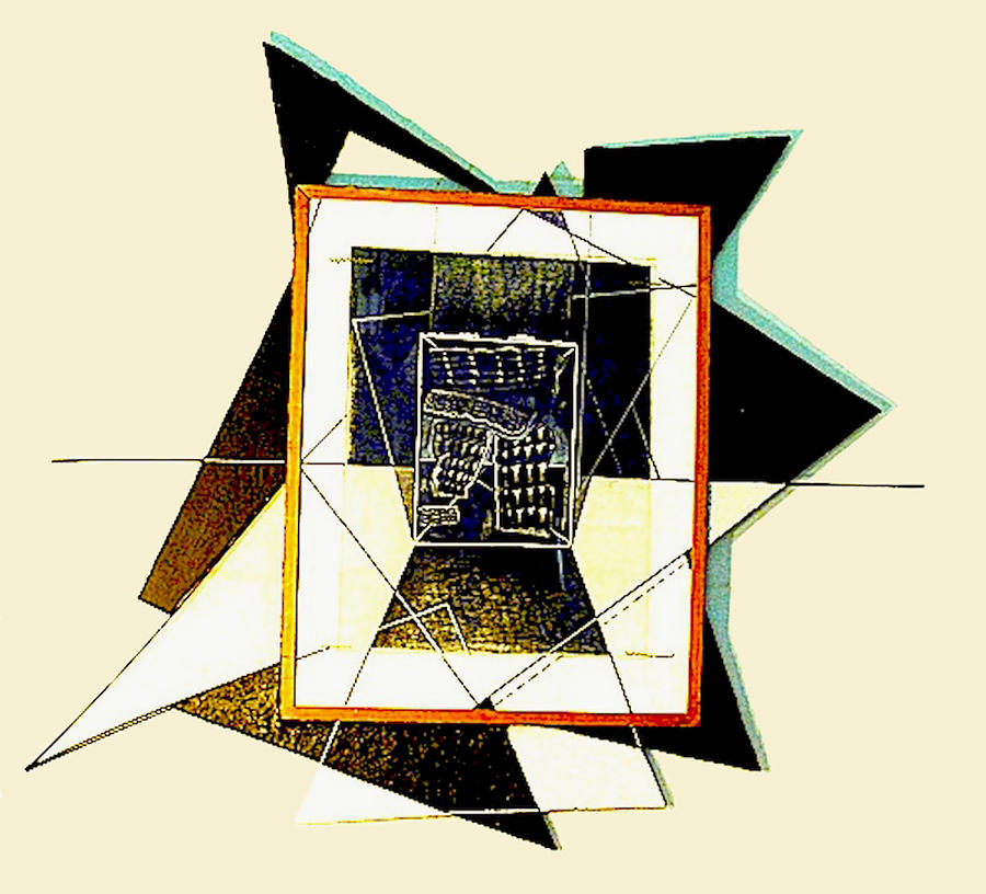 Painting Mixed Media - Expanding Graphic by Al Goldfarb Painting Mixed Media - Expanding Graphic by Al Goldfarb