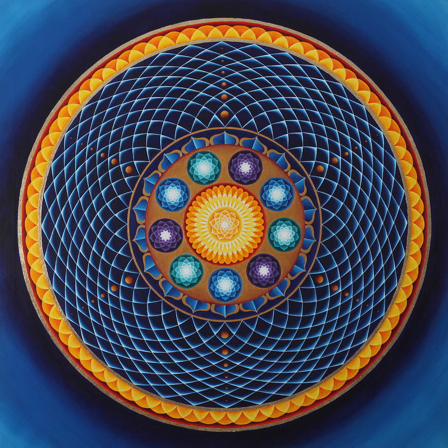 Sacred Geometry Painting - Expansion by Erik Grind