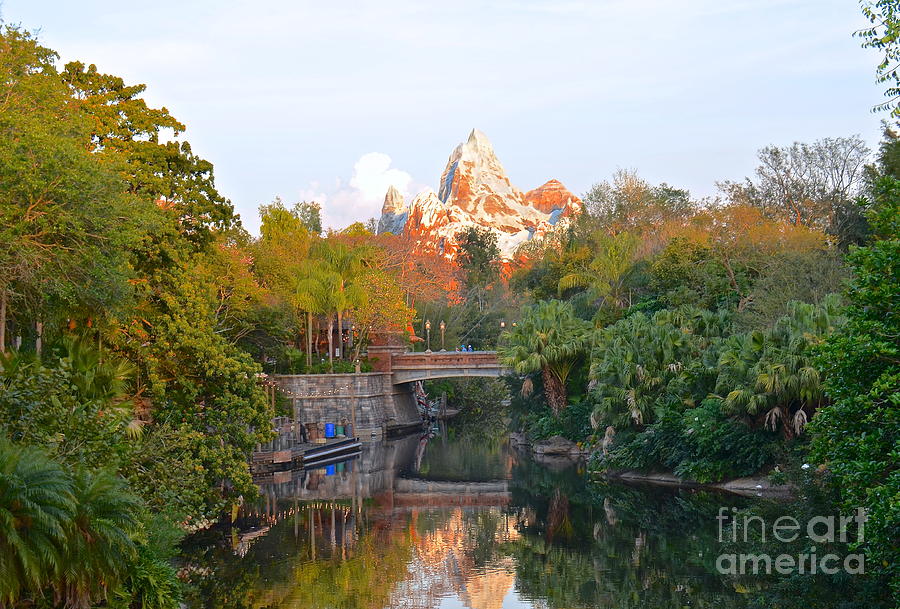 Expedition Everest At Sunset Photograph by Carol  Bradley