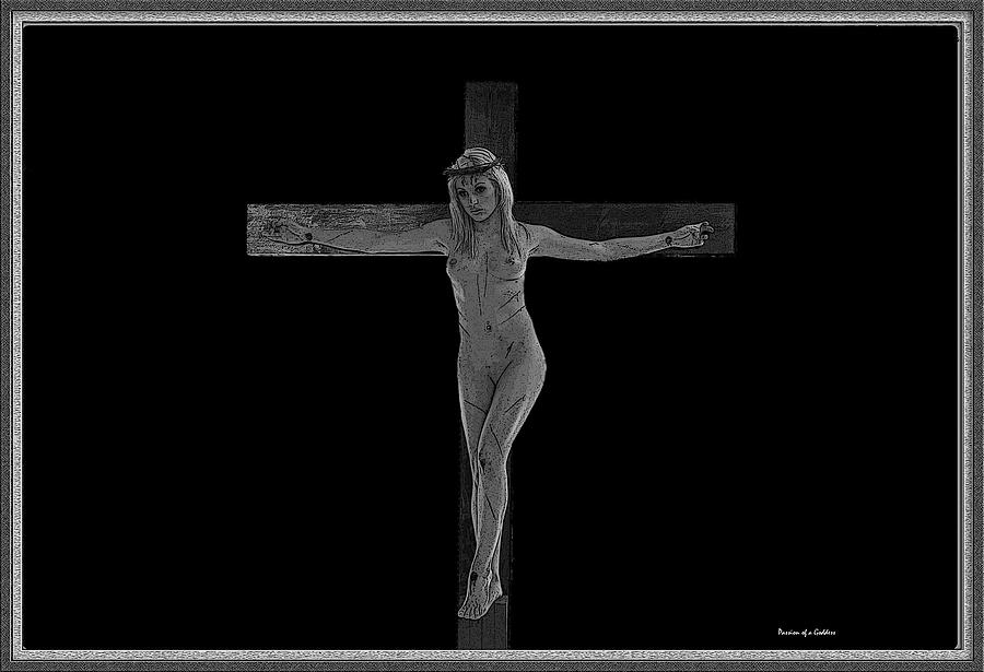 Black And White Photograph - Experimental Crucifix by Ramon Martinez