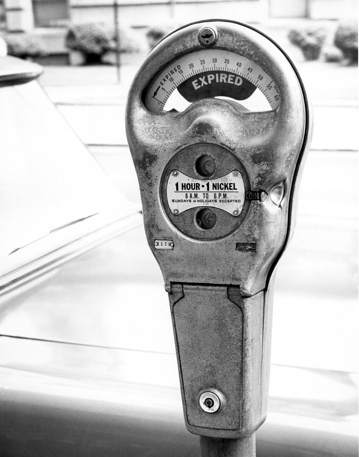 Expired Parking Meter Photograph by Underwood Archives
