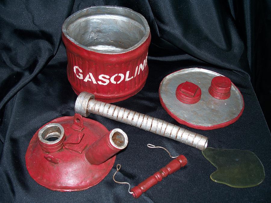 Exploded Gas Can Sculpture by Cathy McGregor Pixels