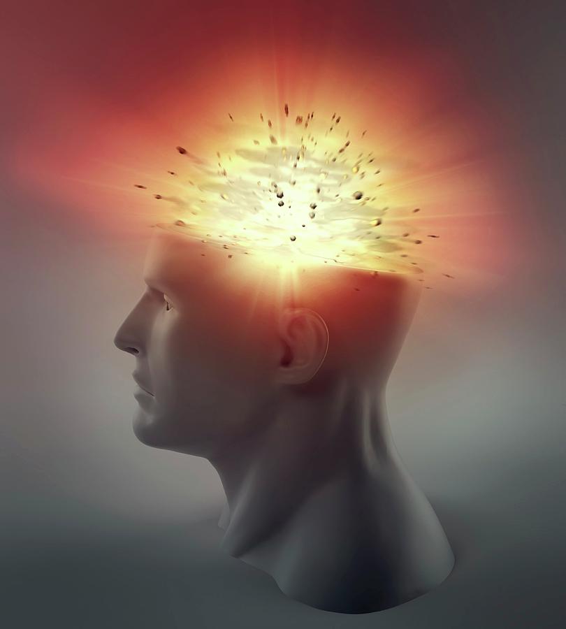 Exploding Brain Photograph by Andrzej Wojcicki/science Photo Library