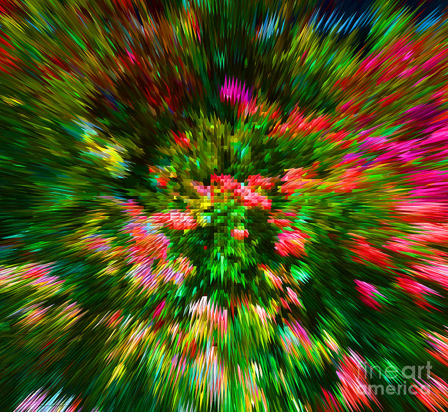 Exploding Roses Digital Art by Alys Caviness-Gober