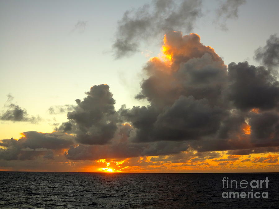 Exploding Sun at Sea Photograph by Phyllis Kaltenbach