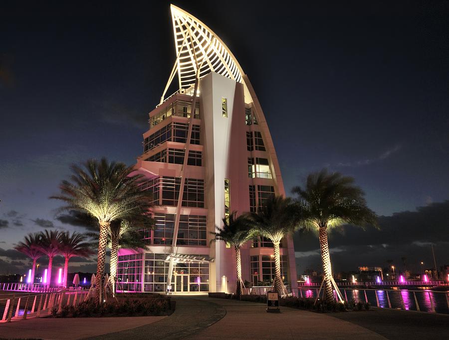 Exploration Tower at night Photograph by Bradford Martin