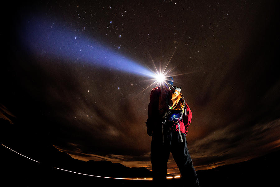Exploring By Headlamp Photograph by Vernon Wiley
