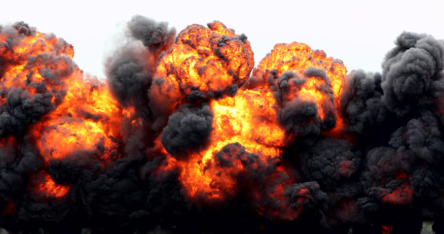 Explosion Fireball. Photograph by DaveAlan