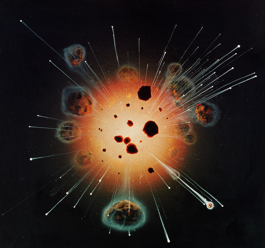 Explosion In Space Photograph by Sally Bensusen (1982)/science Photo Library