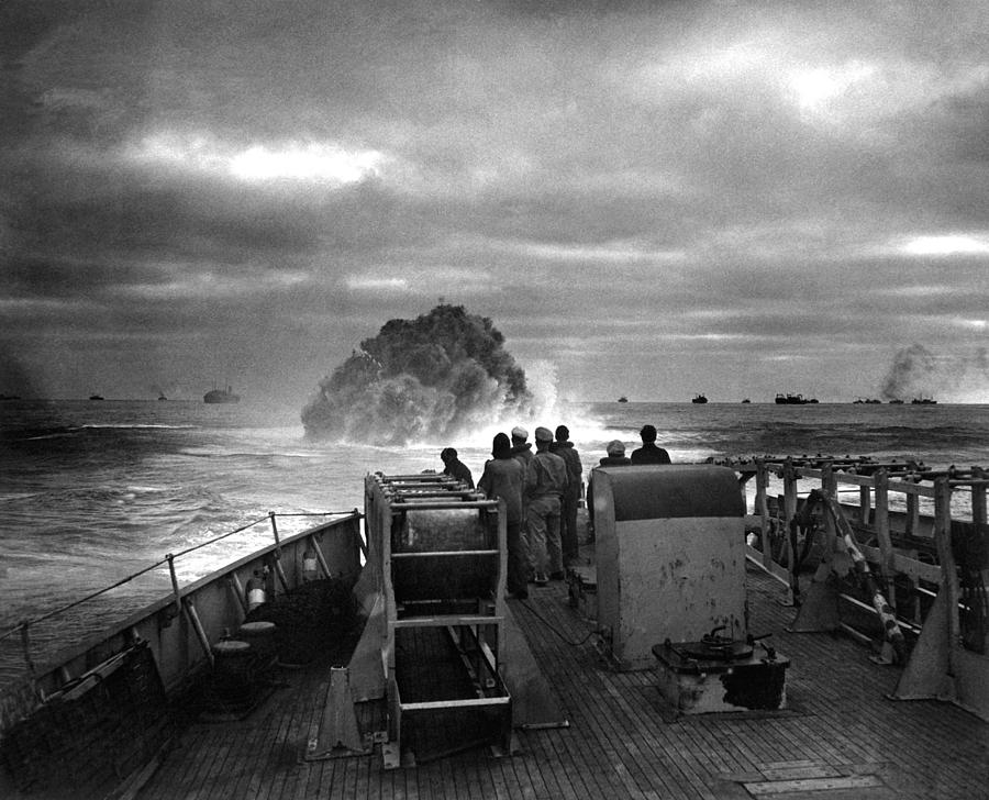 Explosion Of A Depth Charge Launched Photograph by Everett