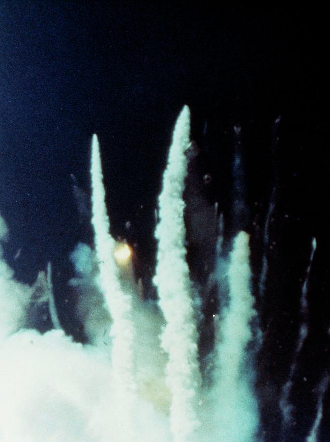 Explosion Of The Space Shuttle Challenger Mission Photograph by Nasa/science Photo Library.