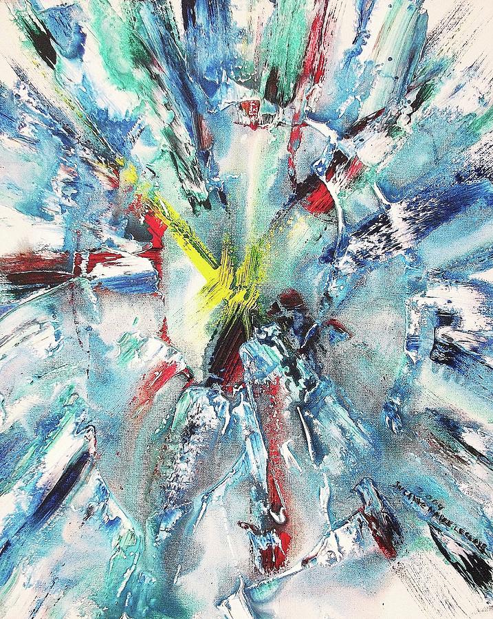 Abstract Painting - Explosive Two by Suzanne  Marie Leclair