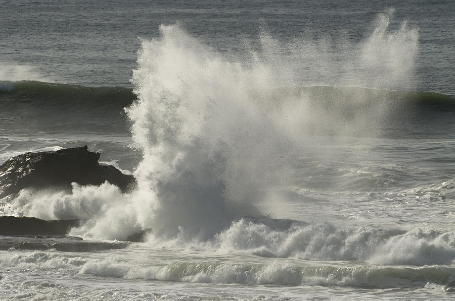 Mavericks Photograph - Explosive Wave At Mavericks Point by Scott Lenhart