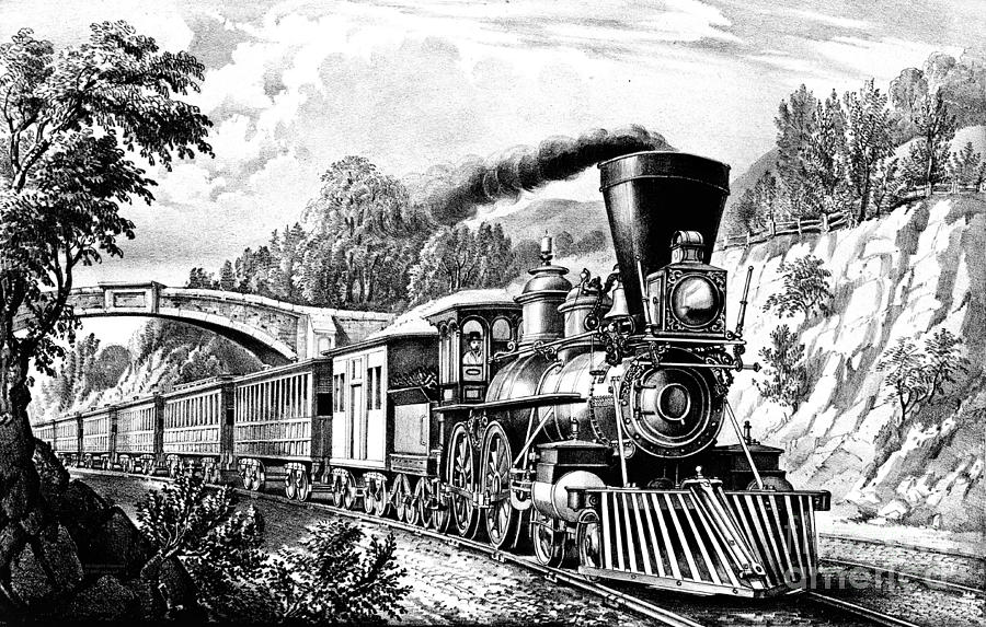 Express Train 1870 Photograph by Padre Art