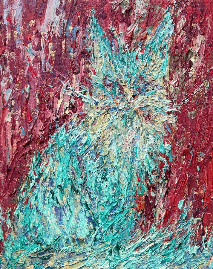 Expressionist Cat Oil Painting.3 Painting by Fabrizio Cassetta