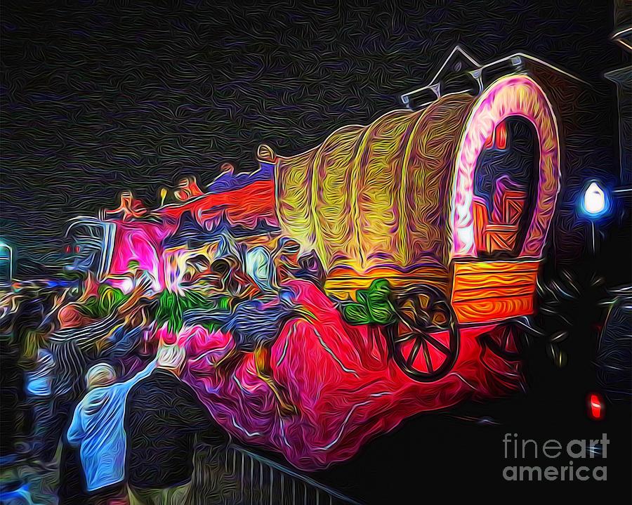 Expressionistic Covered Wagon  Photograph by Scott Cameron