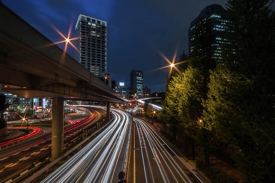 Expressway In Blue Hour Photograph by Chikako Nobuhara
