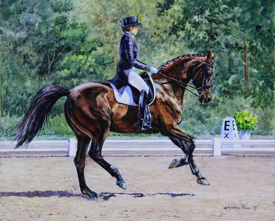 Horse Painting - Extended Canter by Kristine Plum