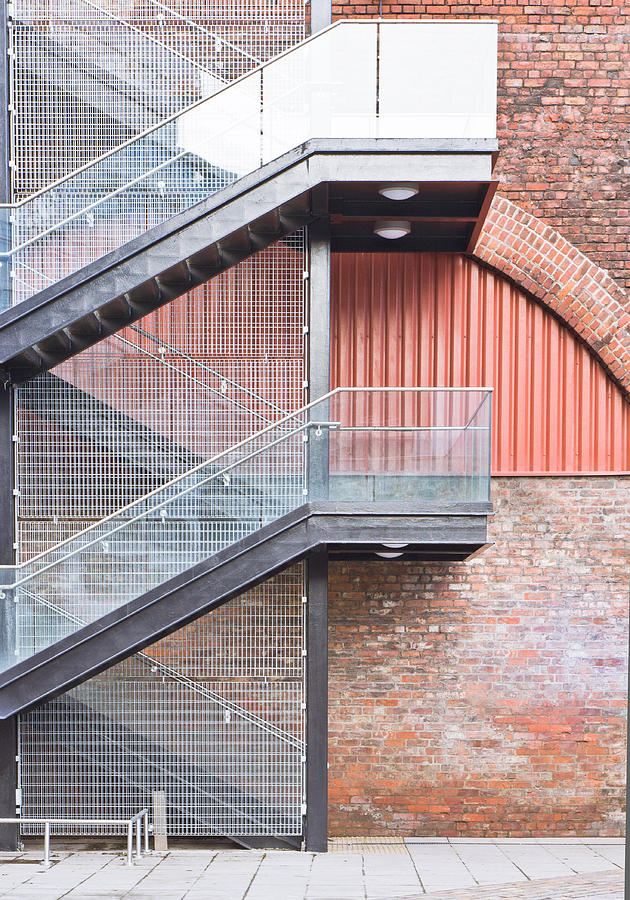 Architecture Photograph - Exterior stairs by Tom Gowanlock