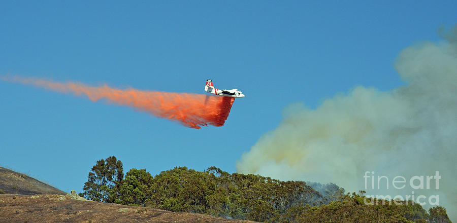 Extinguishing the Fire On San Bruno Mountain near San Francisco II Photograph by Jim Fitzpatrick