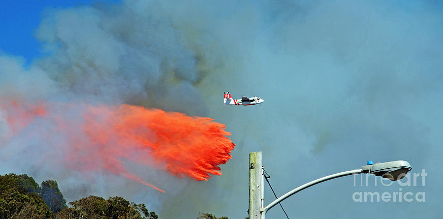 Extinguishing the Fire On San Bruno Mountain near San Francisco IIII Photograph by Jim Fitzpatrick