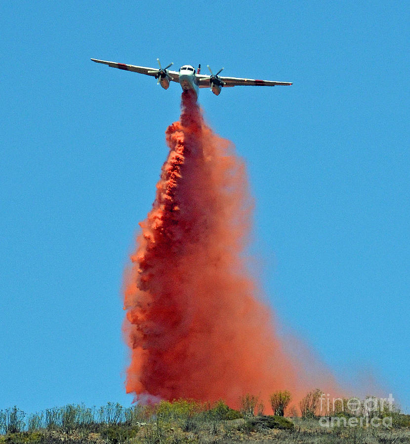 Summer Photograph - Extinguishing the Fire On San Bruno Mountain near San Francisco by Jim Fitzpatrick