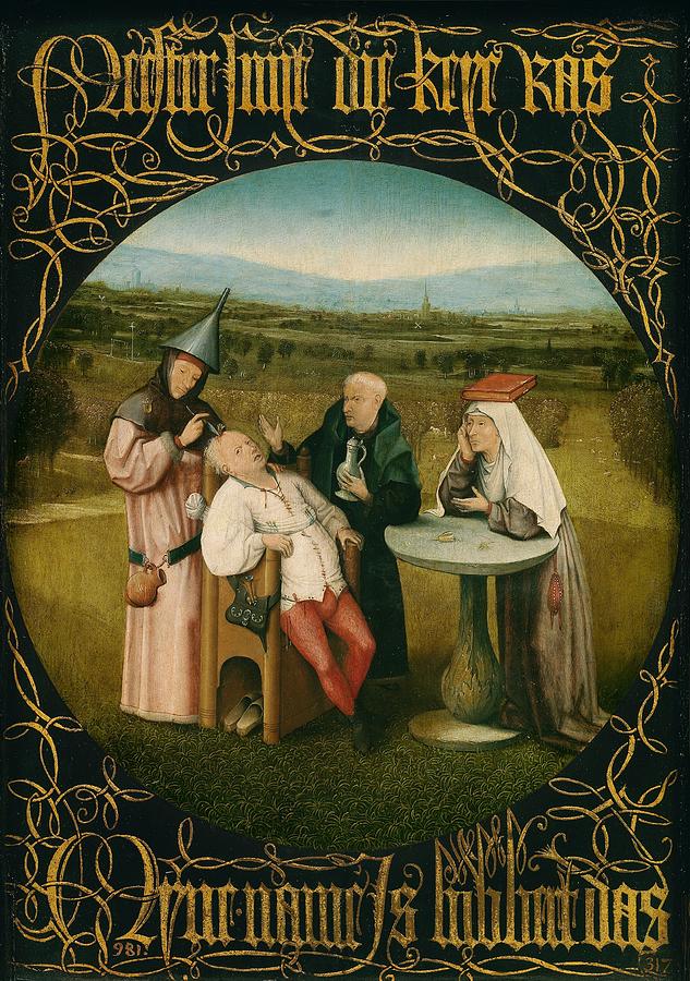 Extracting the Stone of Madness Painting by Hieronymus Bosch
