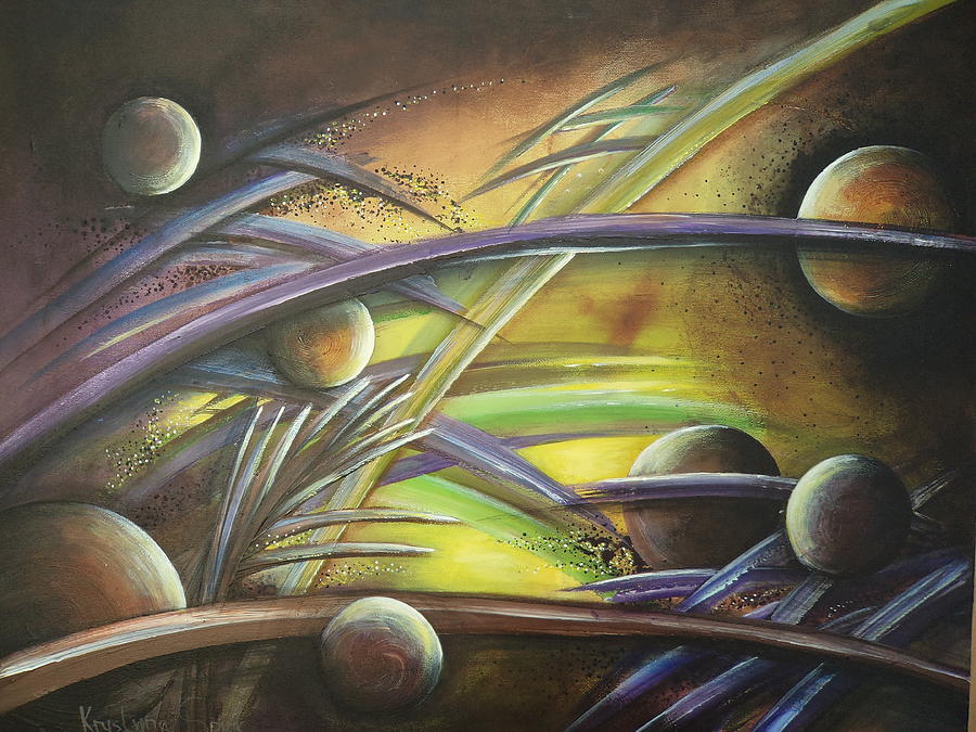 Planet Painting - Extraterrestrial by Krystyna Spink