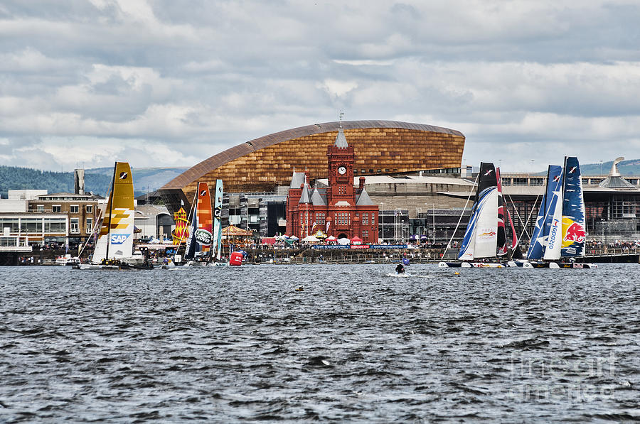 Boat Photograph - Extreme 40 At Cardiff Bay by Steve Purnell