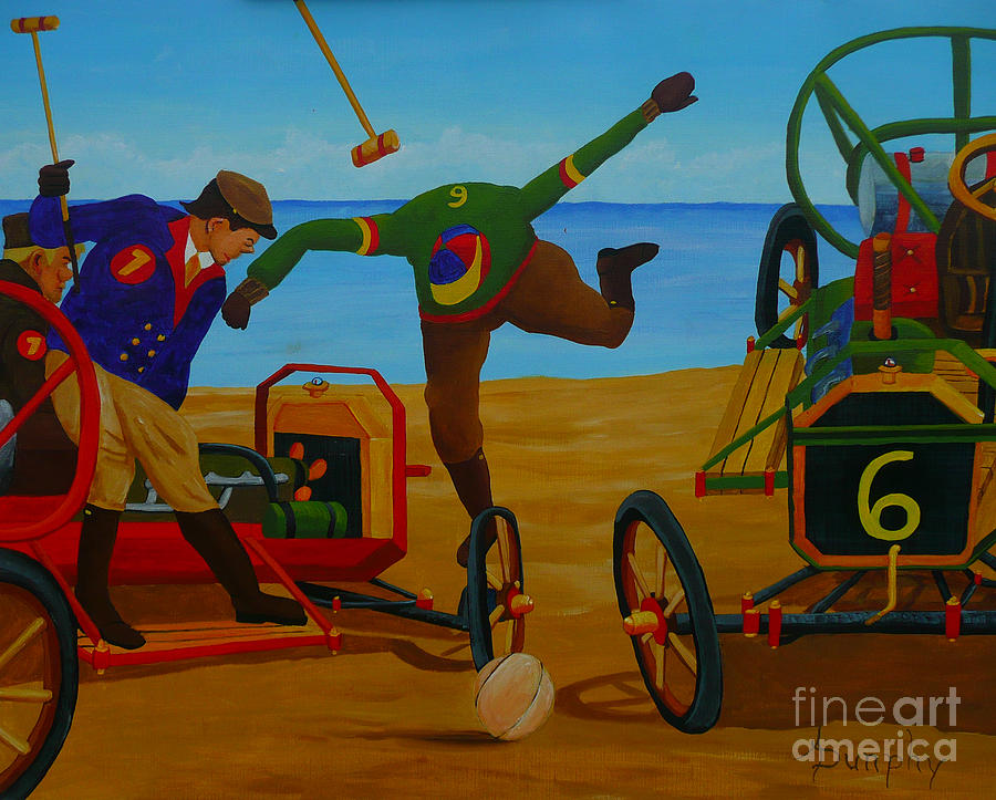 Sports Painting - Extreme Beach Polo by Anthony Dunphy