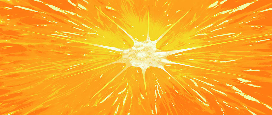 Extreme Close Up Of Half An Orange Photograph by Ikon Ikon Images
