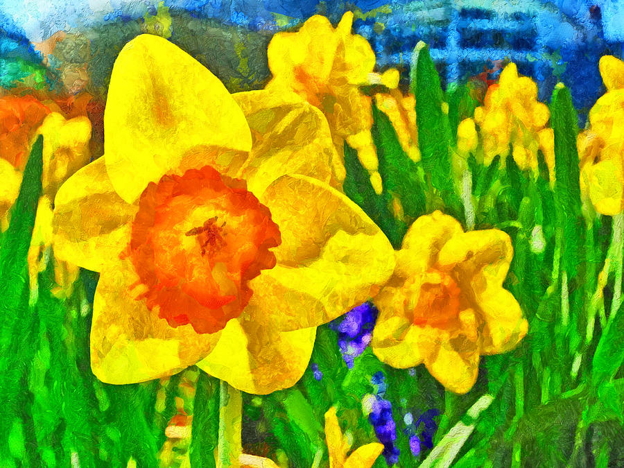 Extreme Daffodil Digital Art by Digital Photographic Arts